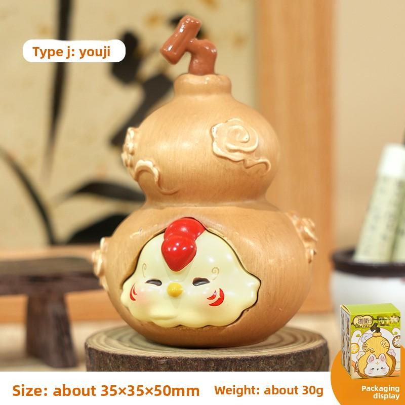 New Fulu Small Zodiac Charm and Good Luck Desk Decoration Item - Gourd Handicraft Item - Cute