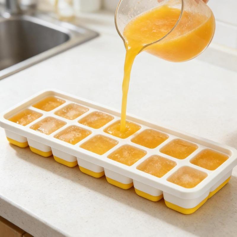 14 Grids Silicone Ice Cube Mold with Cover Square Ice Cube Tray Mold Ice Cube Manufacturer Bar DIY Ice Cocktail Freezing Tool