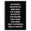 Gym Wall Art Poster Gym Inspirational Poster Home Gym Wall Decoration Gym Slogan Canvas Printing Decorative Painting Frameless