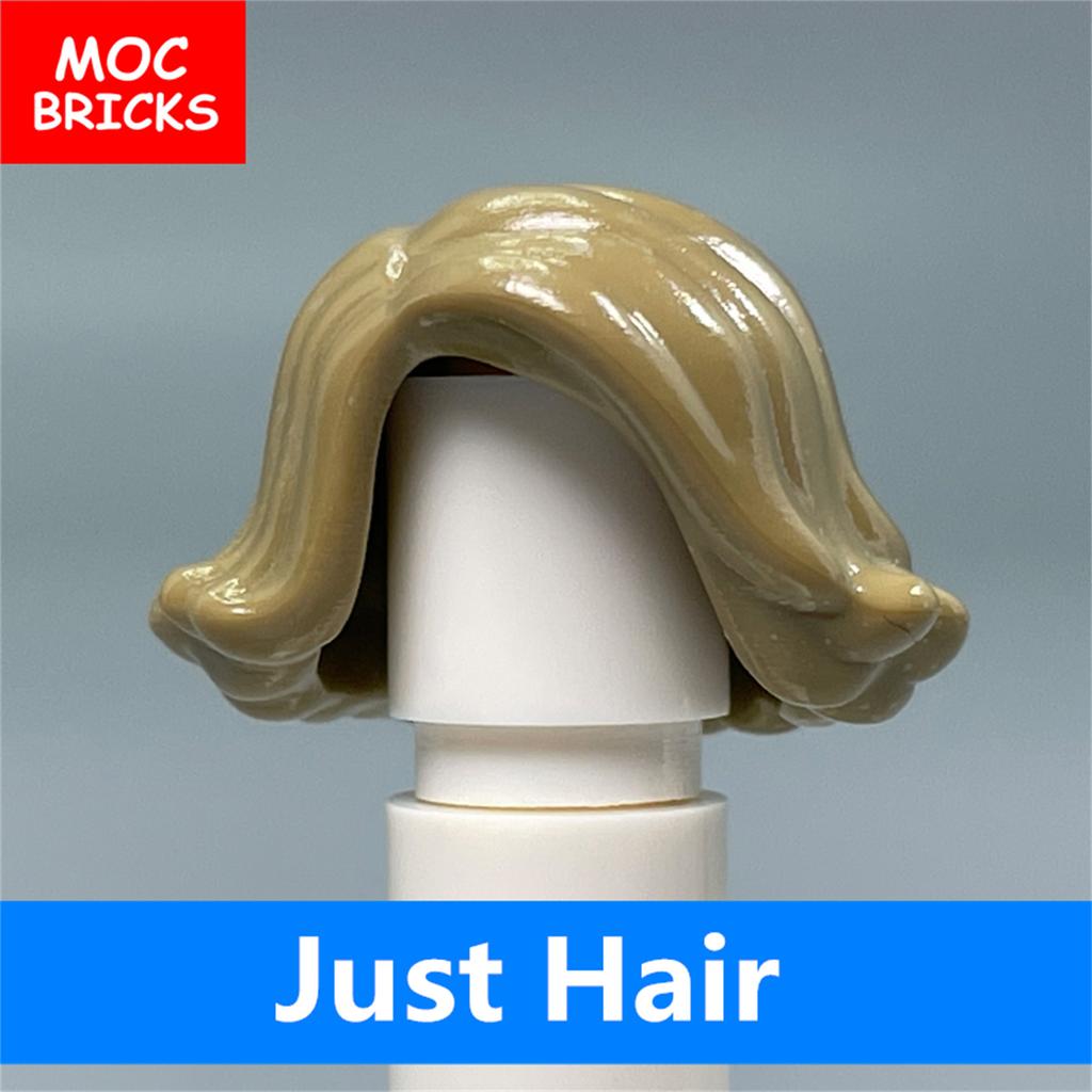 5 Stück/Los MOC Steine Weibliche Haare Zusammengebaute Partikel Bausteine Zubehör Kinderspielzeug Plastikpuppen