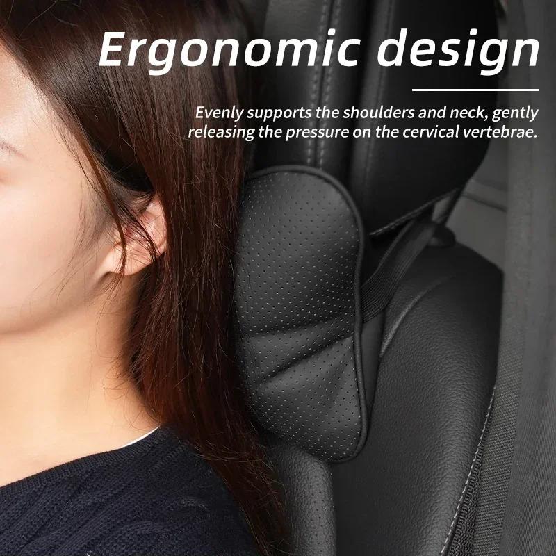 BAGV1 Car Sticker Hot For BMW Car Seat Headrests Pillow Leather Lumbar Neck Support Back Cushion For BMW M X1 X3 X5 X6 X7 E30 E90 M3 E