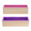 Food Grade Silicone Mold Rectangle Loaf Handmade Soap Making Mould with Wood Box for Chocolate Bread Cake DIY