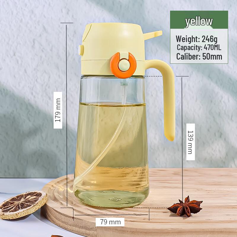 ZISIZ 2-in-1 Spray & Pour Glass Oil Dispenser (5-Pack)