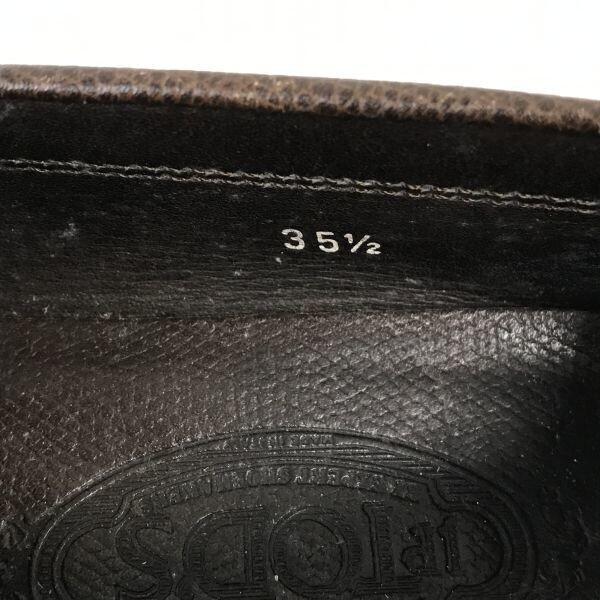 TOD’S Leather Coin Loafers Women’s 35.5 22.5-23.0 Brown Slip-On Dress Shoes(USED)