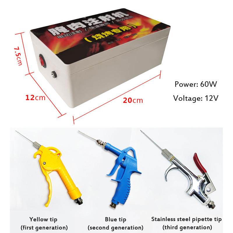 AC 100-240V Inyector Eléctrico Portátil Bomba de Inyección Eléctrica de Salmuera Máquina de Curado de Carne Jeringa Marinadora de Carne Procesador de Carne