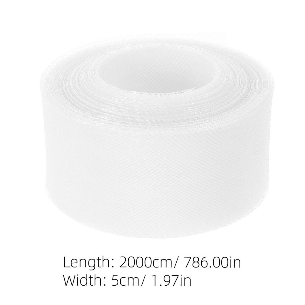 Polyester Elastic Mesh Braid 5Cm Wide Horsehair Style Trim for Sewing Boning Dressmaking Wedding Dance Gown Corset Shaping
