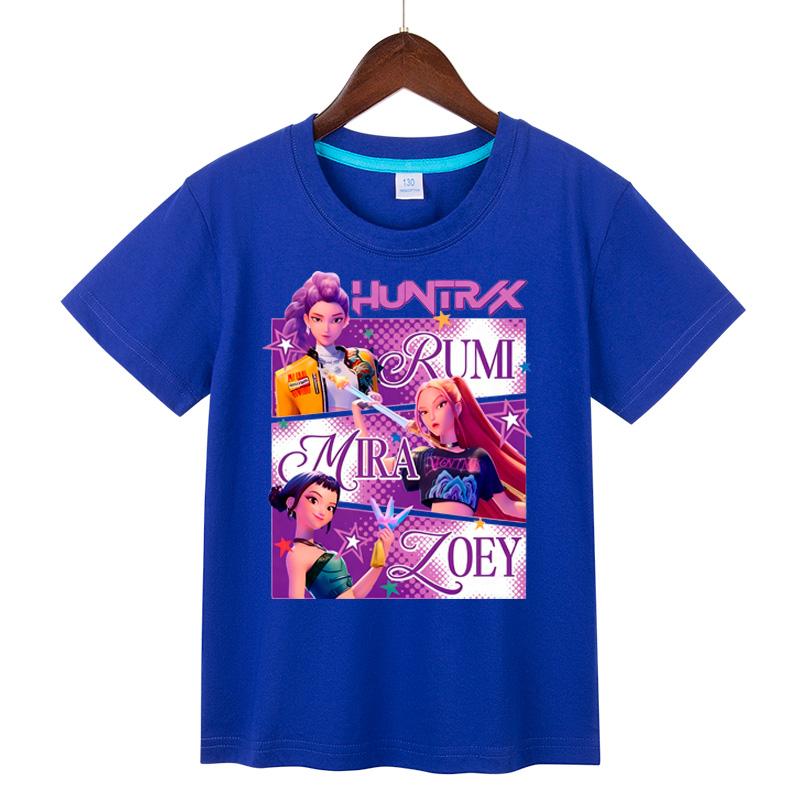 Kids Clothing KPop Demon Hunters Fans Gifts Kids Clothing Fashionable Casual Tops 2025 Hot Film Soft Cotton T-Shirt For Girls