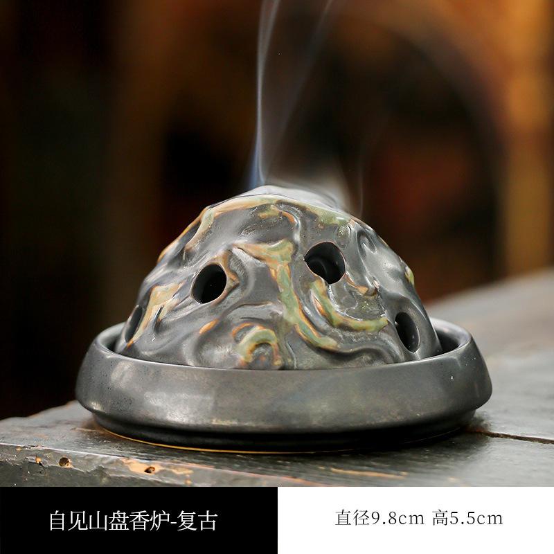 Antiker Celadon Berg Räuchergefäß im chinesischen Stil Räucherwasserfall Räucherstäbchenhalter Meditationsgefäß Tee-Set Handwerk