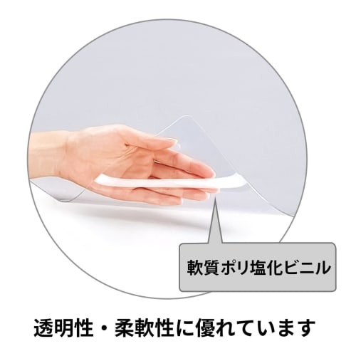 Plus Desk Mat Transparent Soft Economy Type 600 x 450mm 41-008