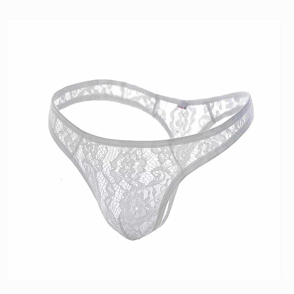 Clothes New Men's Sexy Panties Lace Transparent Thong Men's Sexy Panties T-Pants