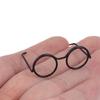 10Pcs Retro Mini Metal Round Doll Glasses Frame Lensless Miniature Eyewear Great For Plush Doll Decoration Accessories