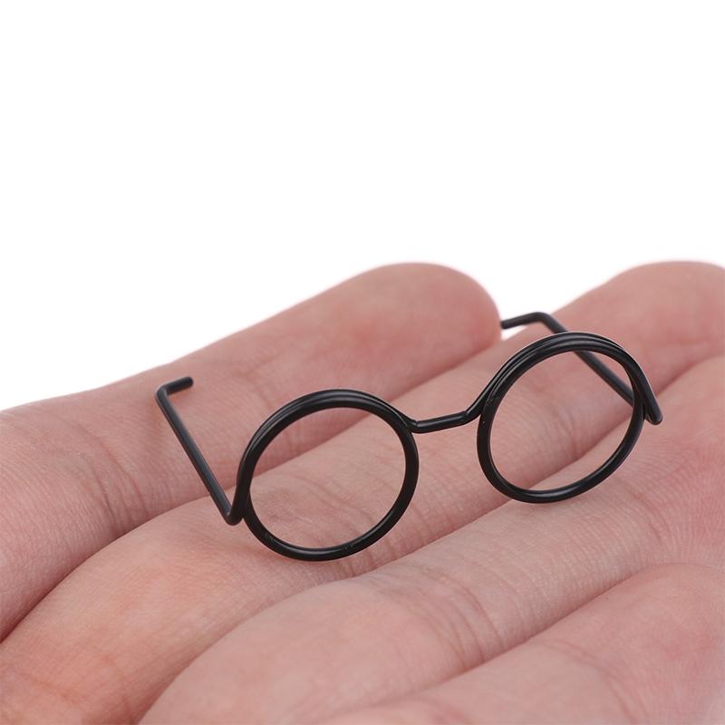 10Pcs Retro Mini Metal Round Doll Glasses Frame Lensless Miniature Eyewear Great For Plush Doll Decoration Accessories