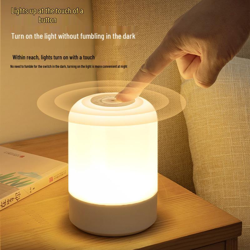 Rechargeable Touch-Control Night Light - Eye-Friendly Bedside Lamp for Baby Feeding & Sleep