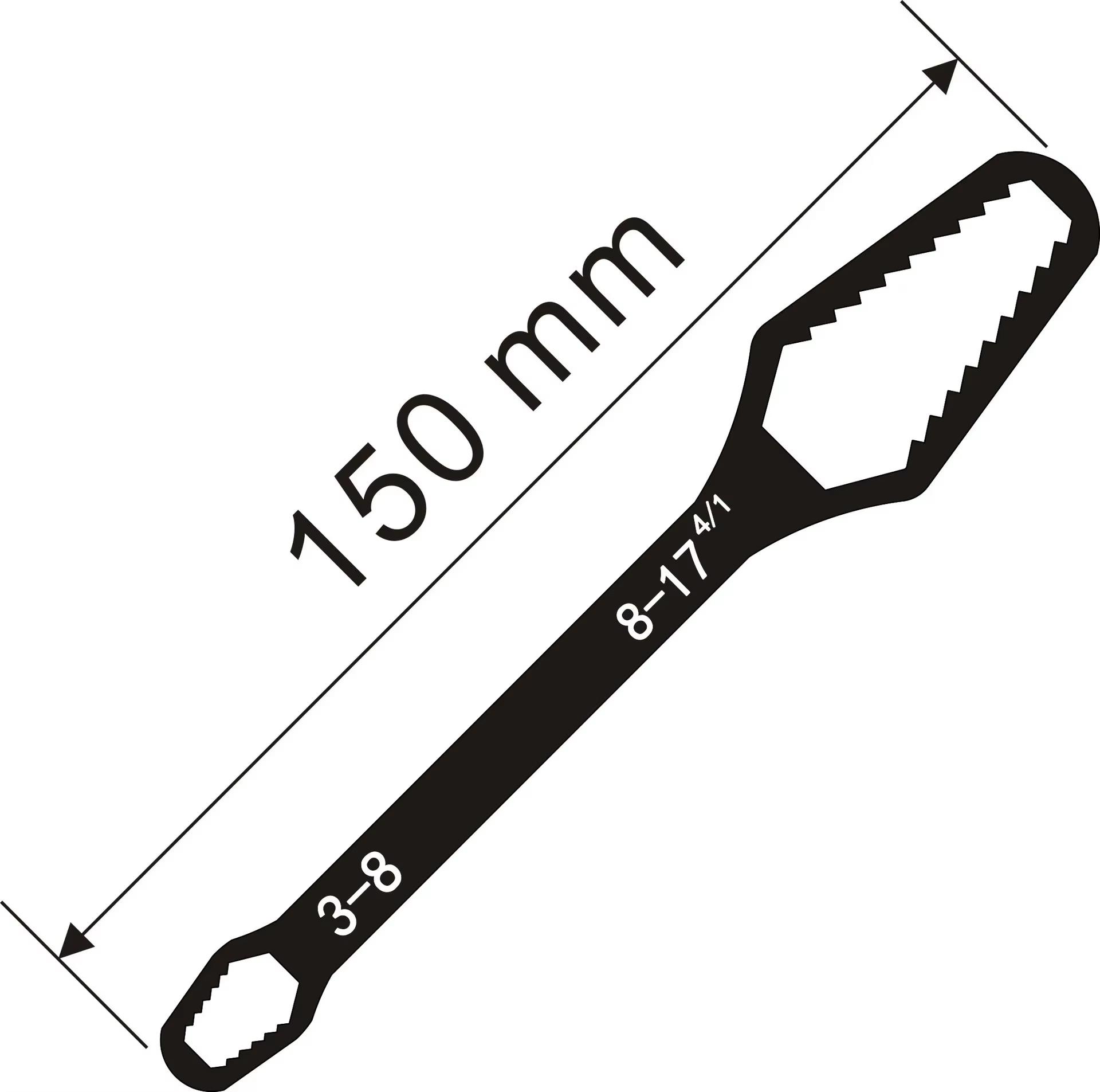 

Самозатягивающийся регулируемый Torx-ключ 3-17 мм: Универсальный ручной инструмент с двойной головкой для фабрик и обслуживания очков чёрный