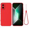 For Infinix GT 30 Pro 5G Liquid Silicone Case Phone Back Cover with Hand Strap