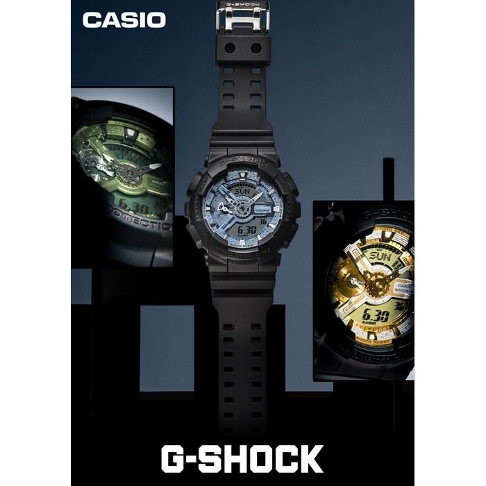 Casio G-Shock GA-110CD-1A9JF Men's Watch, Black/Silver & Gold