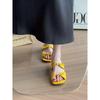 Inner height increase temperament open-toed cool slippers women's summer new high-end versatile bow one-pedal platform sandals