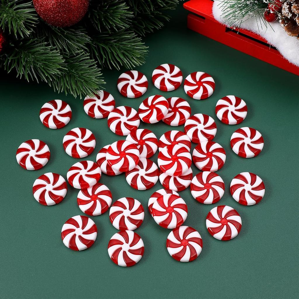 10/30pcs Candy Cane Christmas Decorations Red White Fake Peppermint Ornaments For Xmas Holiday Decor Party Favors Crafts Gift