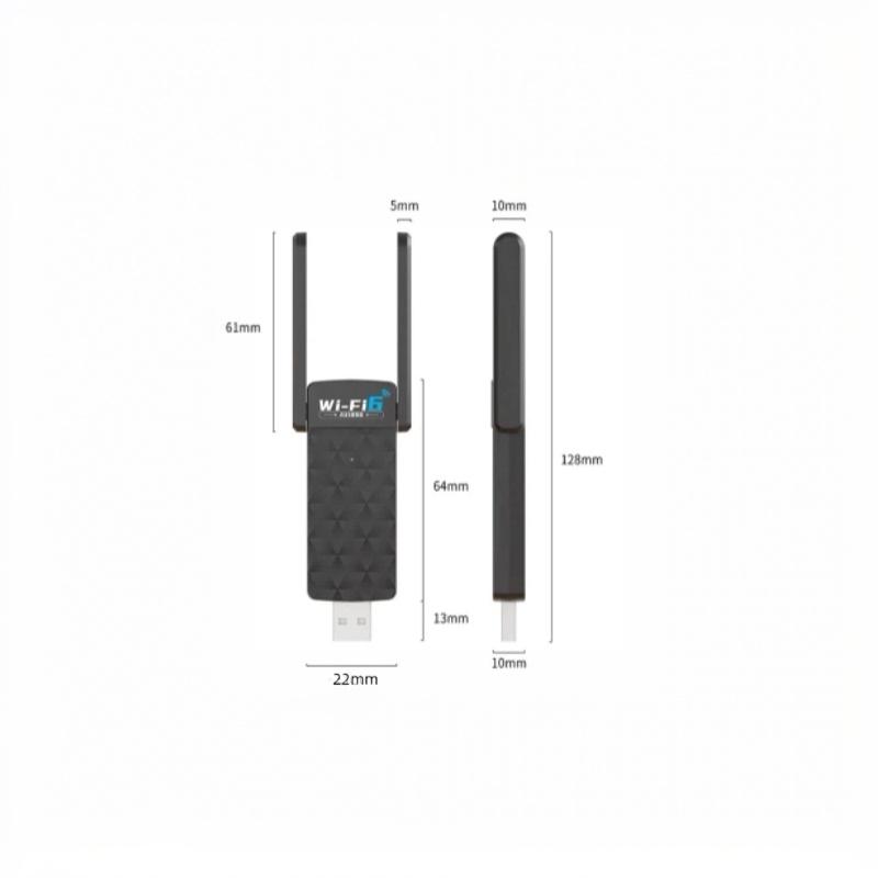 Wifi 6 Usb3.0 Adapter 1800Mbps 5G/2.4Ghz Usb Wi-Fi Dongle Wireless 802.11Ax Network Card High Gain Antenna For Windows 10 11
