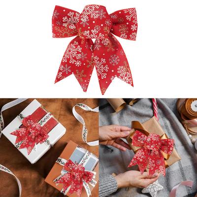Christmas Decoration Bow Holiday Decoration Bow Red Decoration Bow Firm Material