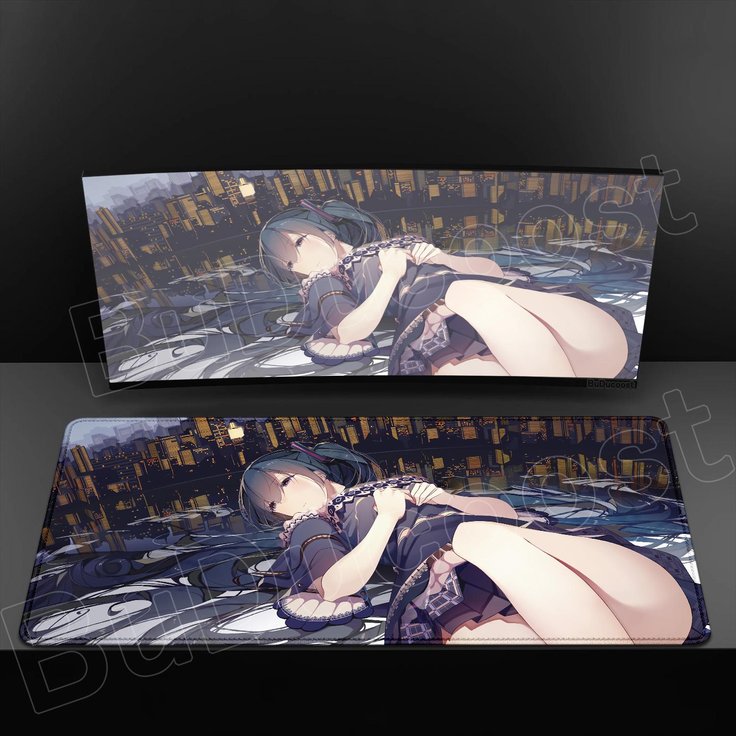 Anime Girl Mouse XXL Aiming Game Speed Anti Slip Rubber Mouse Pad Gaming Advanced Mouse Pad Gaming Esports Computer Keyboard Pad 300x600x2mm