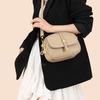 Lychee Pattern Simple Shoulder Bag Women Versatile Niche Popular Messenger Bag Temperament Commuter Small Square Bag