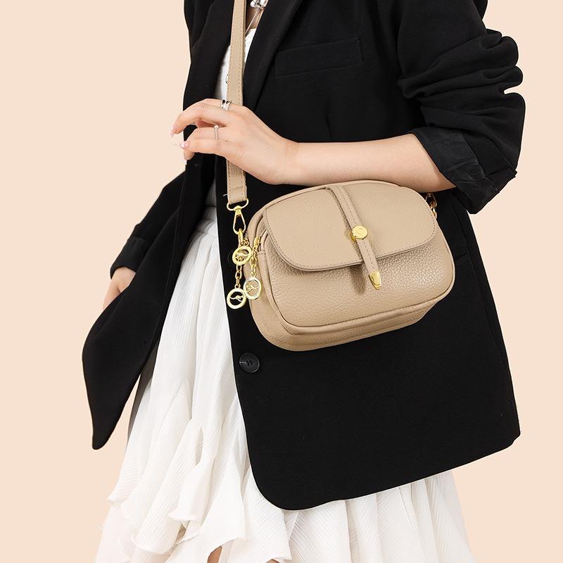Lychee Pattern Simple Shoulder Bag Women Versatile Niche Popular Messenger Bag Temperament Commuter Small Square Bag