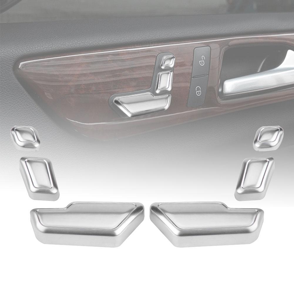 

Car Seat Adjust Button Switch Cover Decorative Sticker Trim For Mercedes Benz C E GLK GL ML