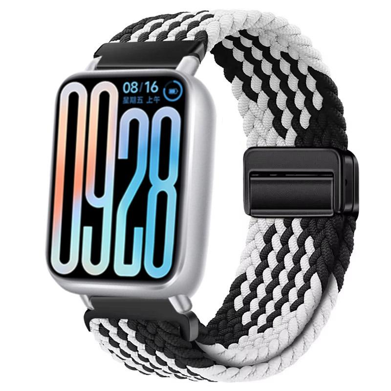 Bracelet en nylon pour Xiaomi Band 8Pro/9Pro Tressé à boucle magnétique Respirant Réglable Bracelet pour Redmi Watch 5-4 Bracelet de montre