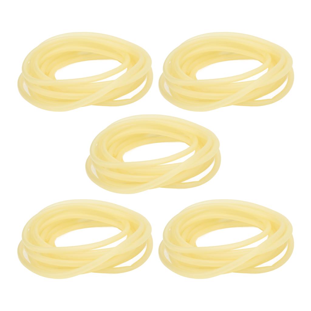 5Pcs Tourniquet Latex Tube Natural Latex Rubber Band Tube Thickened Elastic Rubber Hose 5m 6x9mm