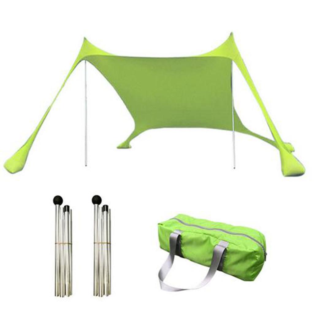 Outdoor Strandzelt Sonnenschutz Camping Schattenspender Zelte Winddicht Einteiliges Strandbaldachin Zelt UPF50+ Tragbares Familienzelt Für Bea