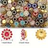 150pcs 3 Colors Sunflower Glass Rhinestone Patch, Sewn-on Appliqué, Gold Base, DIY Bag/bag/flower Button Clothing Maker