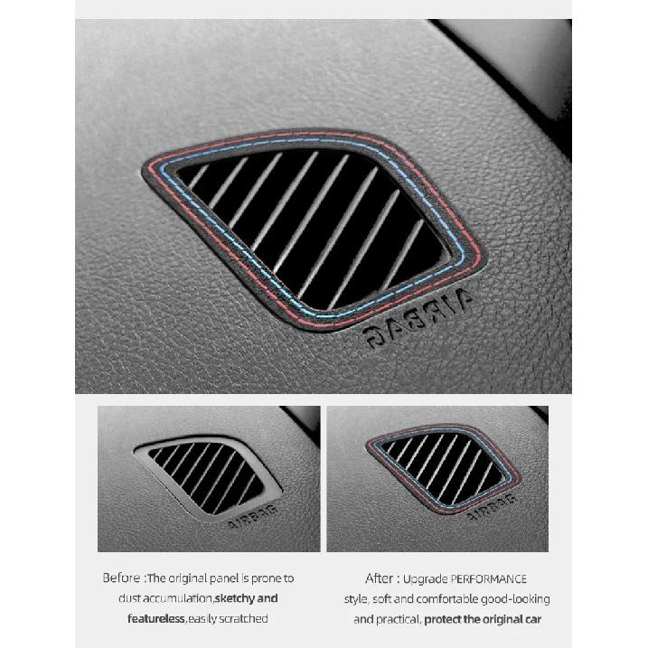 For BMW F20 F21 F22 F23 Dashboard Side Air Vent Outlet Trim Frame Made of Alcantara Performance Sticker Car Interior Accessories