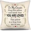 Daughter Hug This Pillow and Know That You Are Loved This Pillow Is A Hug from Me To You Throw Pillow Covers for Daughter from Mom Dad Birthday Gift