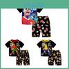 Conjunto de Camiseta de Algodón de Verano y Pantalones Cortos con Estampado de Estrella de Fútbol de la NBA Cr7 para Niños con Tejido Suave para Niños y Niñas