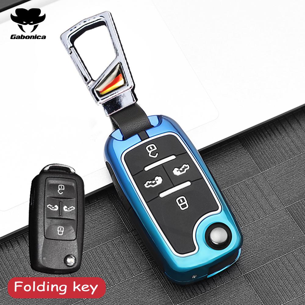 Zinc Alloy Car Key Case Full Cover Shell For VW Volkswagen Sharan Crafter Multivan for Seat for Seat Alhambra Remote Key Shell