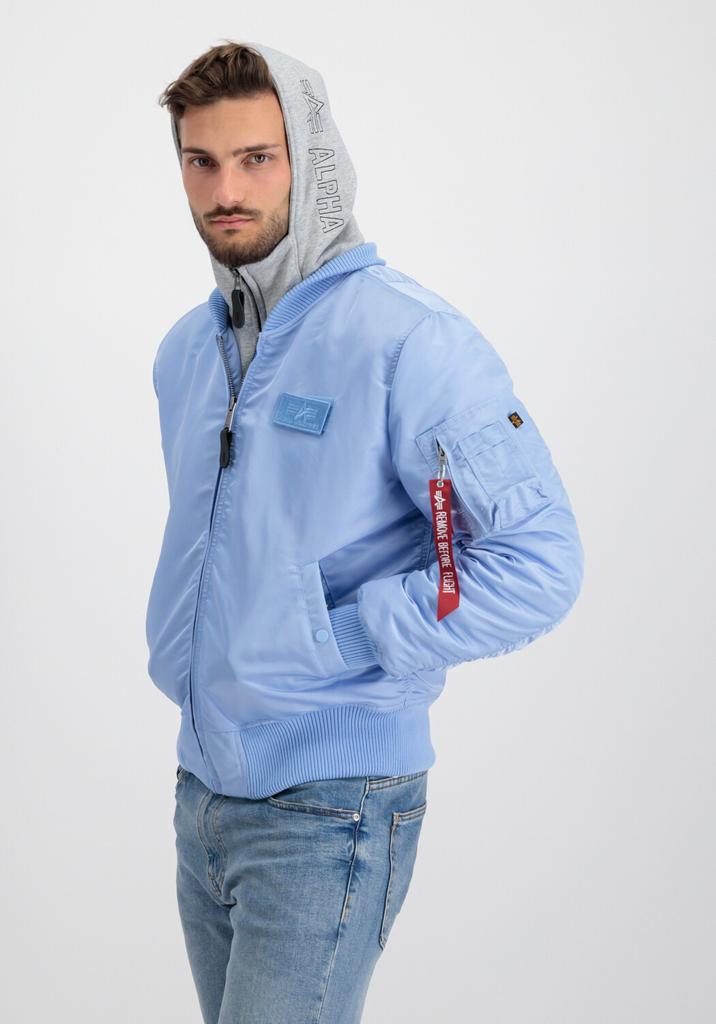 Зимняя куртка Alpha Industries MA-1 D-Tec Hood Bomber Jacket (183110) (183110) светло-голубой