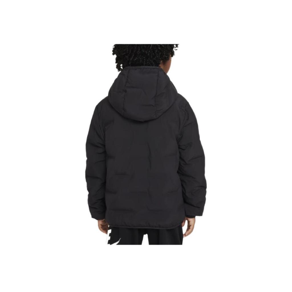 Nike Kapuzen-Reißverschluss Vielseitige Daunenjacke Kinderjacken Schwarz HQ7960-010
