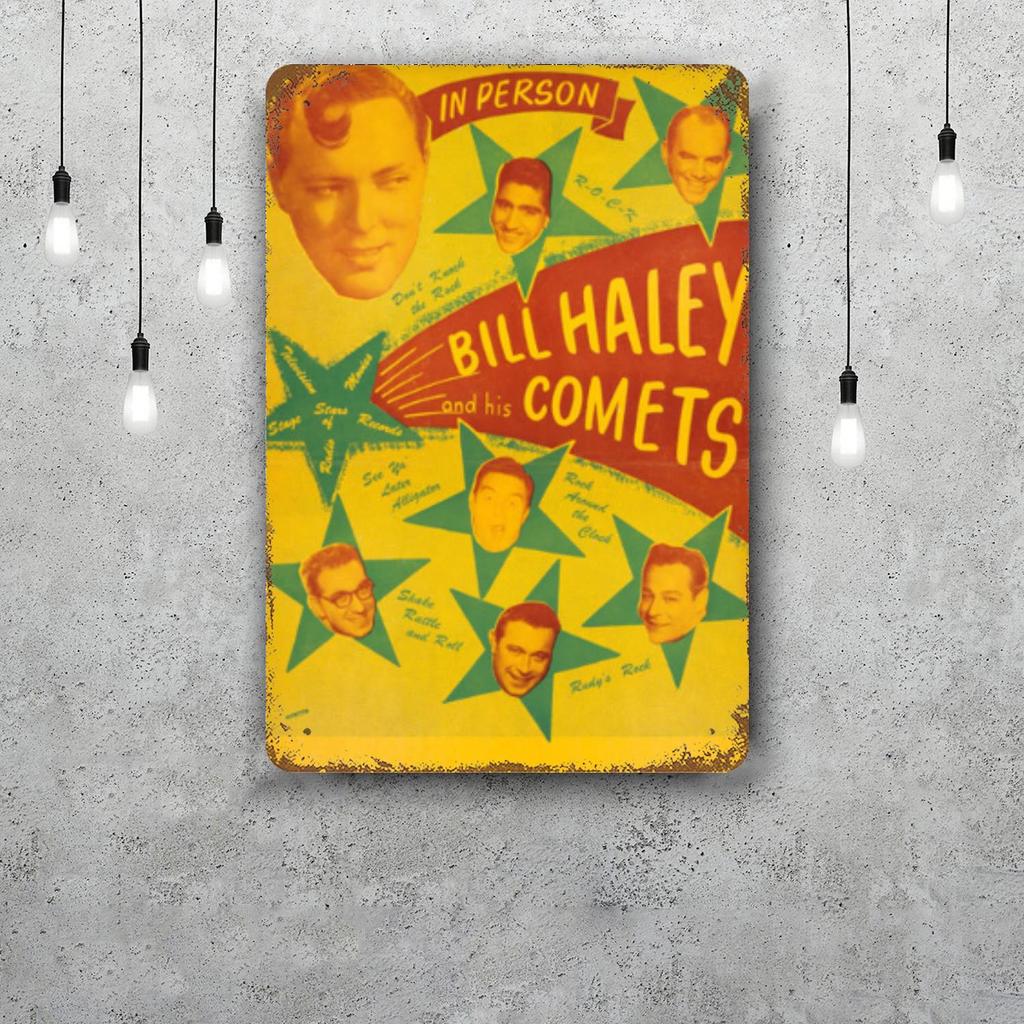 Bill Haley Retro Vintage Tin Sign Poster Decorative Plaque Metal Plate Wall Decor