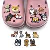 Cartoon Puppy Clog Shoe Charms - Soft PVC Flower Ornaments for Sandals and Slippers