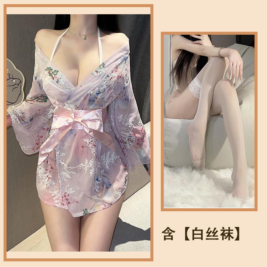 Erotic Underwear Large Size Japanese Kimono Suit Small Breasts Sexy Temptation Flirting Hot Bed Passion Uniform