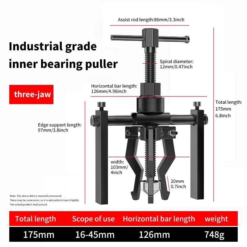 

Protable 3-Claw Bearing Puller - Versatile & Efficient Inner Gear Extractor, Robust Tool for Maintenance & DIY