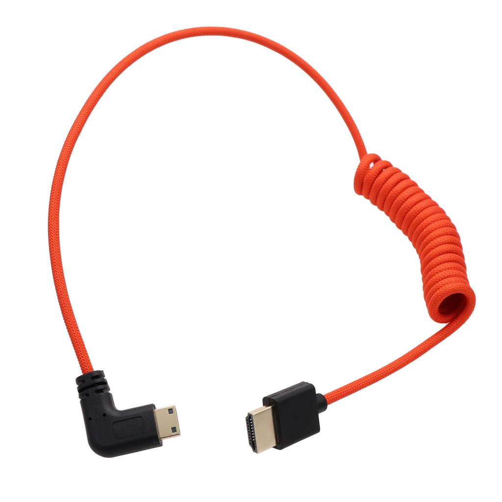 HangTon Mini HDMI to HDMI 4K 8K 60p Cable for ATOMOS Ninja V Inferno SmallHD Monitor and Canon Sony HDR-XR50 Z5 Z6ii Z7ii D750 Cameras, Left Angle, 50