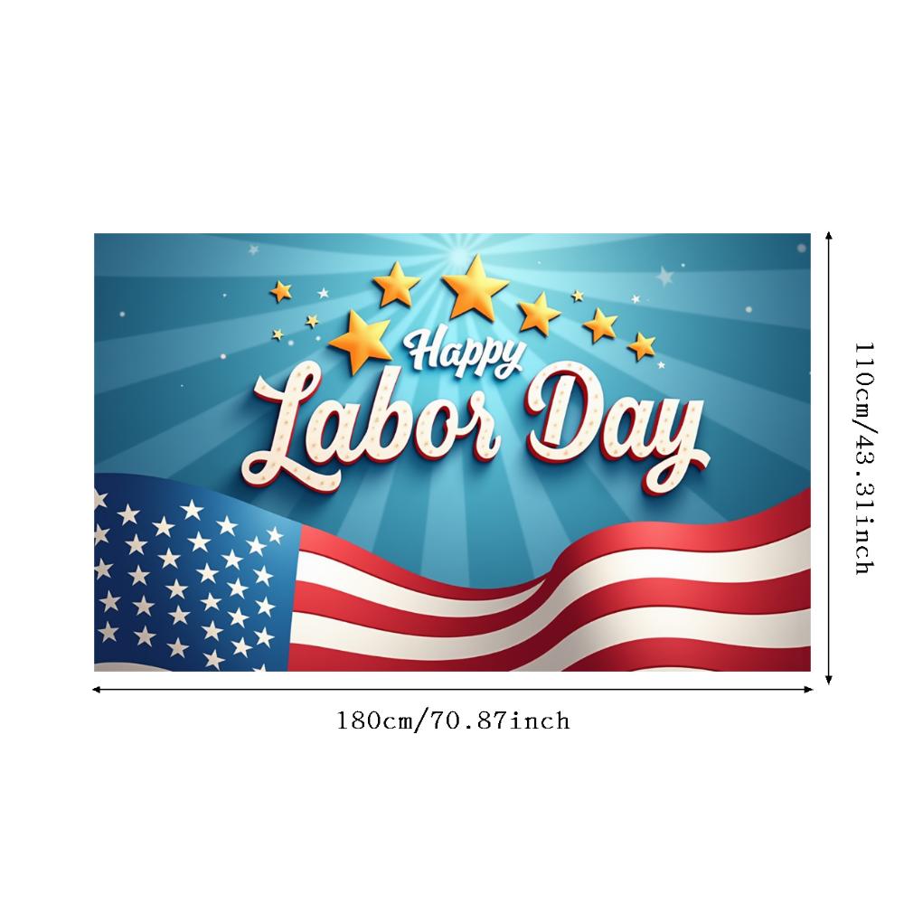 

Celebration Banner Weather Resistant Event Backdrop Decorative Design Party Prop for American Holiday Outdoor Party