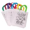 5 Sets DIY Graffiti Bag with Markers Handmade Painting Non-Woven Bag for Children Arts Crafts Color Filling Drawing Bags Toy