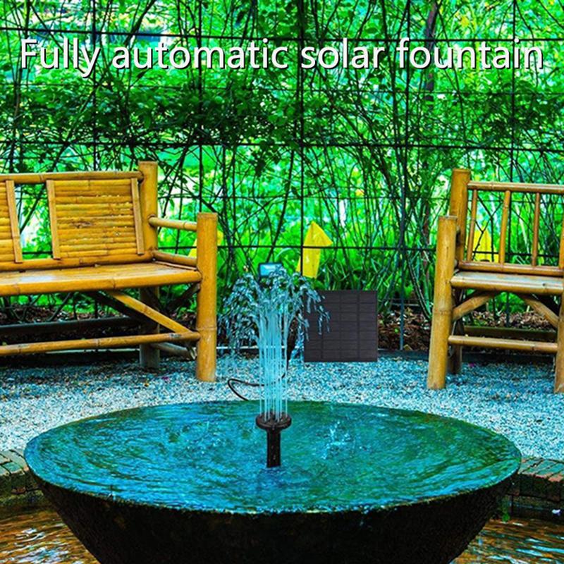 1PC Solar Fountain Pump Kit With Individual Solar Panels For Bird Bath Outdoor Pond Courtyard Garden And Fish Tank Garden