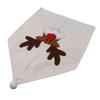 Christmas Elk Embroidered Chair Cover House Chair Decoration Seat Back Protection Cover Gray