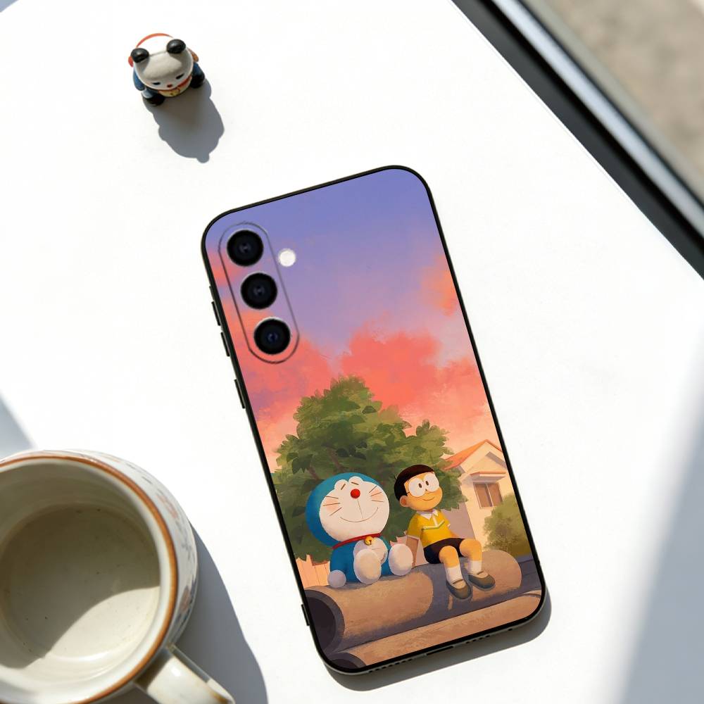 Nobita Nobi Phone Case For Samsung Galaxy A73,A72,A71,A70,A53,A52,A51,Soft Black Cover