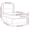 3128959 vidaXL Lit à sommier tapissier avec matelas Gris 100x200 cm Similicuir