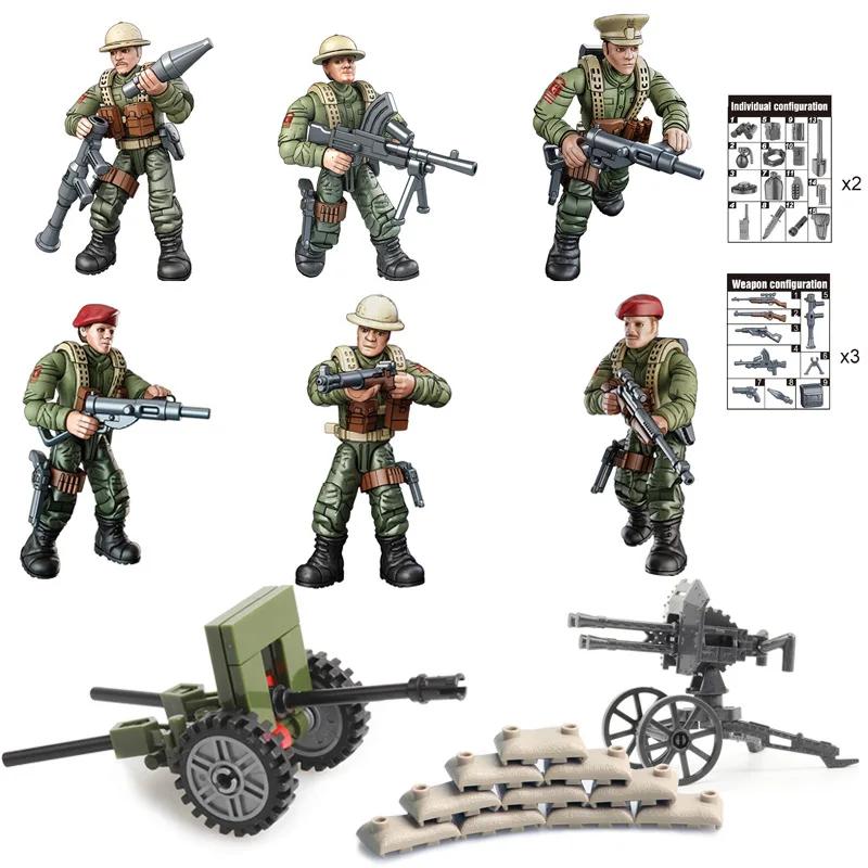 New WW2 Special Force SWAT Police Military Building Block World War 2 USA Army Soldier Figure MOC Block Brick Toy For Children